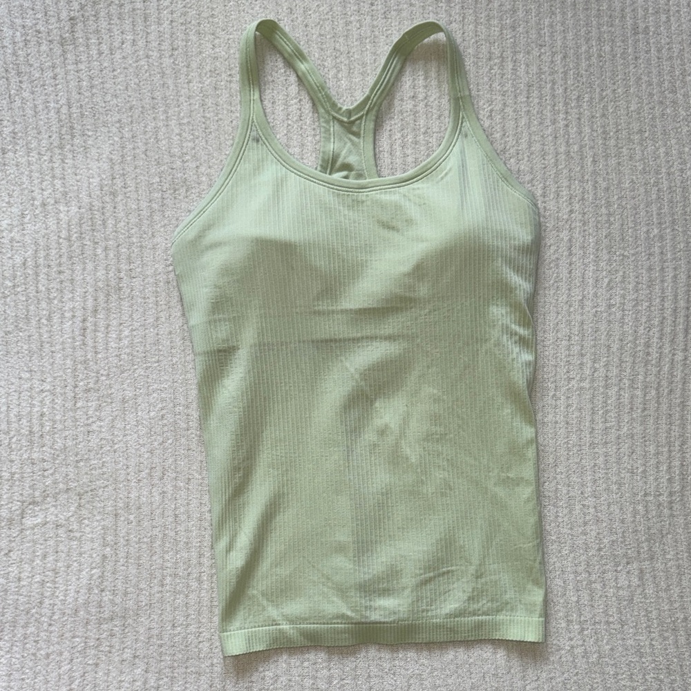 Lululemon Ebb to Street Tank Top Light Support B/C Cup Size 10 - Kohlrabi Green